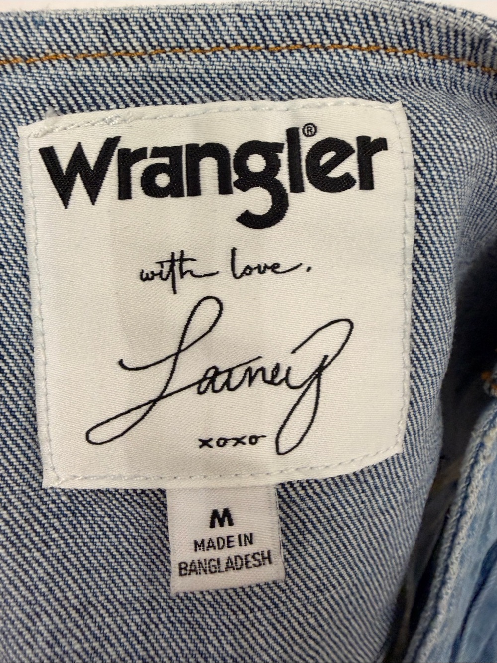 Wrangler x Lainey Wilson Patchwork Denim Vest Blue Size Medium - Picture 7 of 11